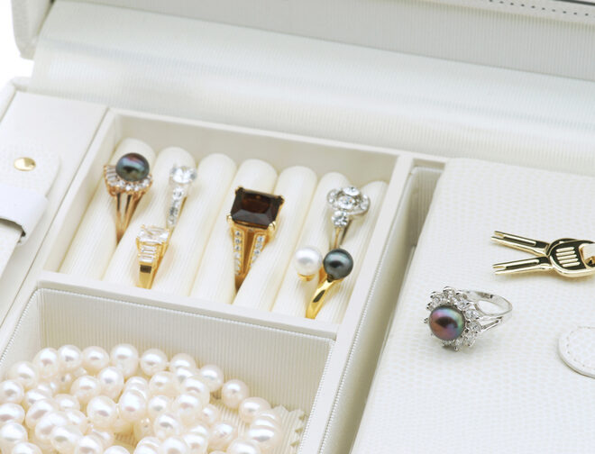 Jewelry in a jewelry box